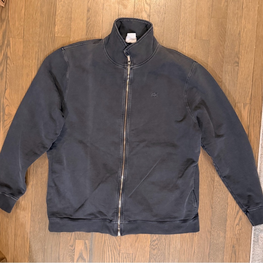 Lacoste Grey Full-Zip Sweater